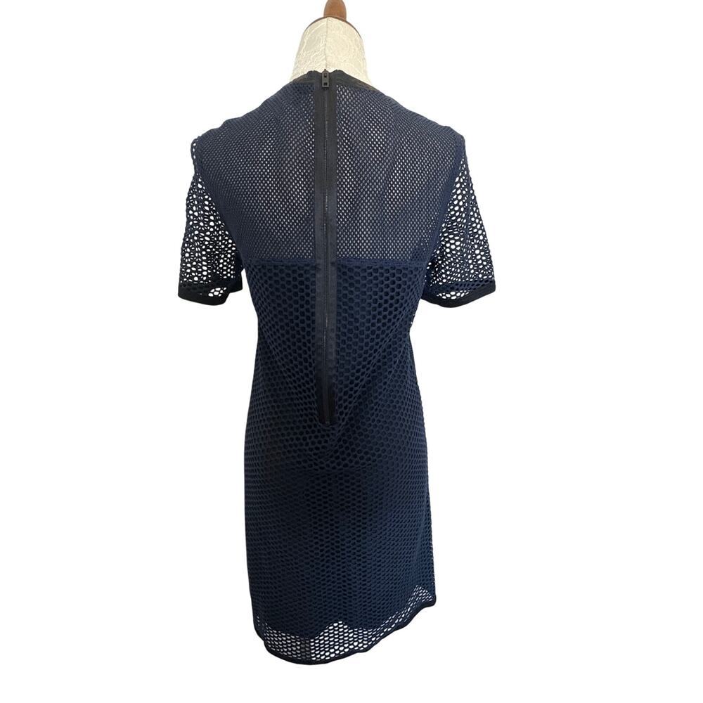 Rag and Bone Luna Mesh Dress Navy Black Sheer Overlay Size Small - Picture 4 of 10